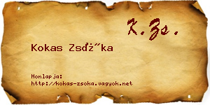 Kokas Zsóka névjegykártya